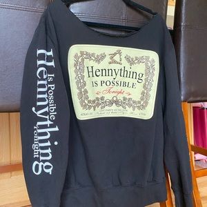 Hennything Is Possible Off the Shoulder Sweatshirt